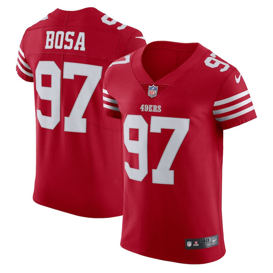 Men San Francisco 49ers 97 Nick Bosa Nike Scarlet Vapor Elite NFL Jersey